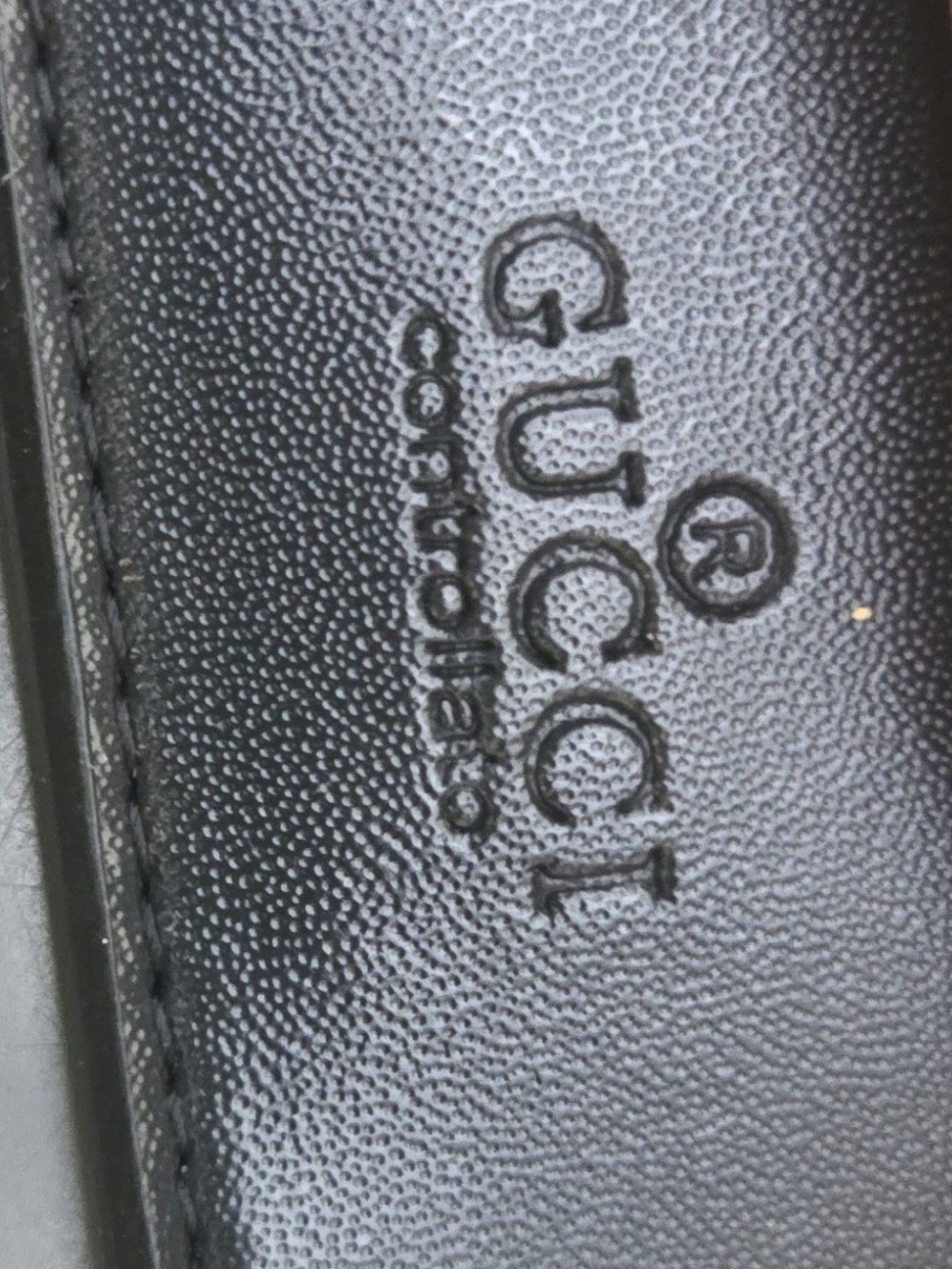 Gucci Black Men's Leather Bag - Signature Embossed Logo